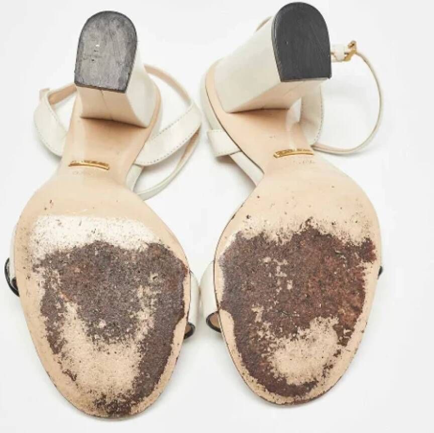 Gucci Vintage Pre-owned Leather sandals Beige Dames