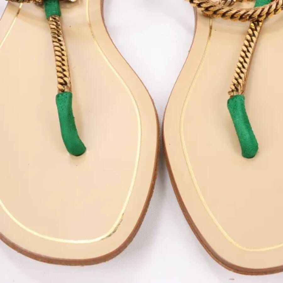 Gucci Vintage Pre-owned Leather sandals Beige Dames