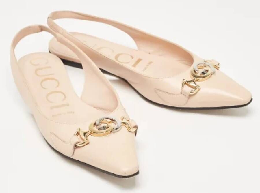 Gucci Vintage Pre-owned Leather sandals Beige Dames