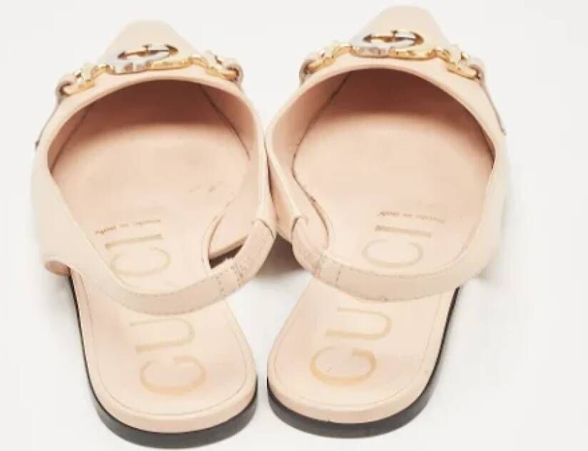 Gucci Vintage Pre-owned Leather sandals Beige Dames