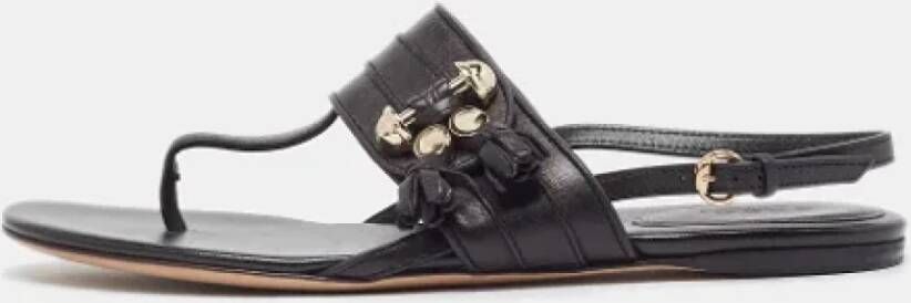 Gucci Vintage Pre-owned Leather sandals Black Dames