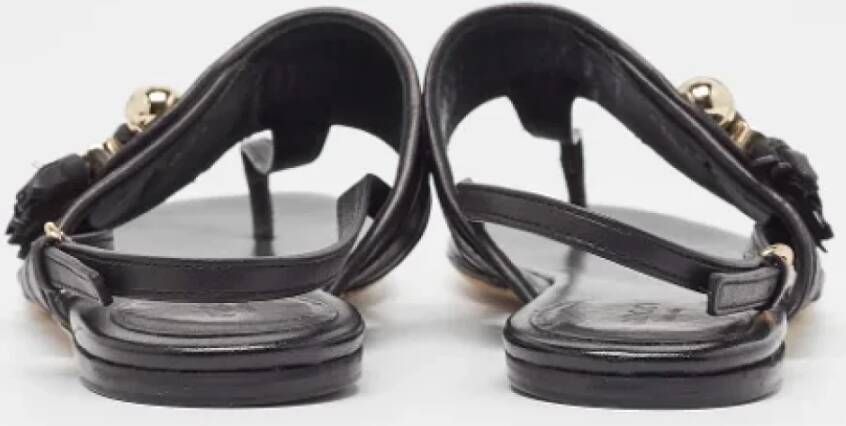 Gucci Vintage Pre-owned Leather sandals Black Dames