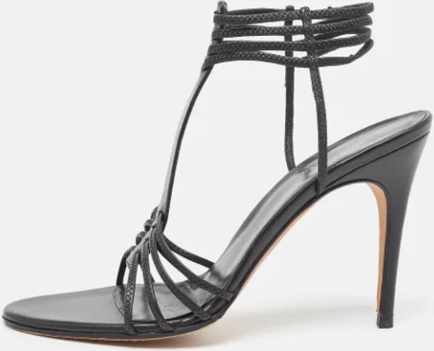 Gucci Vintage Pre-owned Leather sandals Black Dames