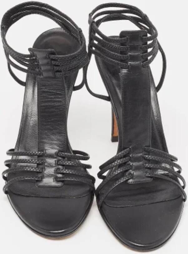 Gucci Vintage Pre-owned Leather sandals Black Dames