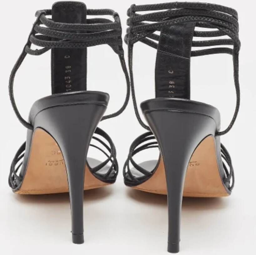 Gucci Vintage Pre-owned Leather sandals Black Dames