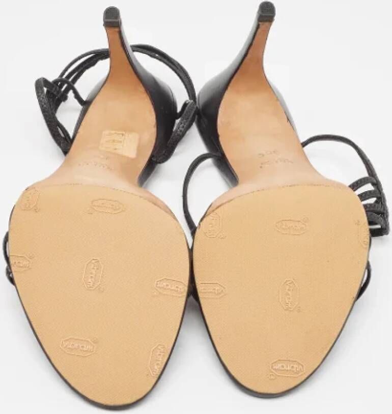 Gucci Vintage Pre-owned Leather sandals Black Dames