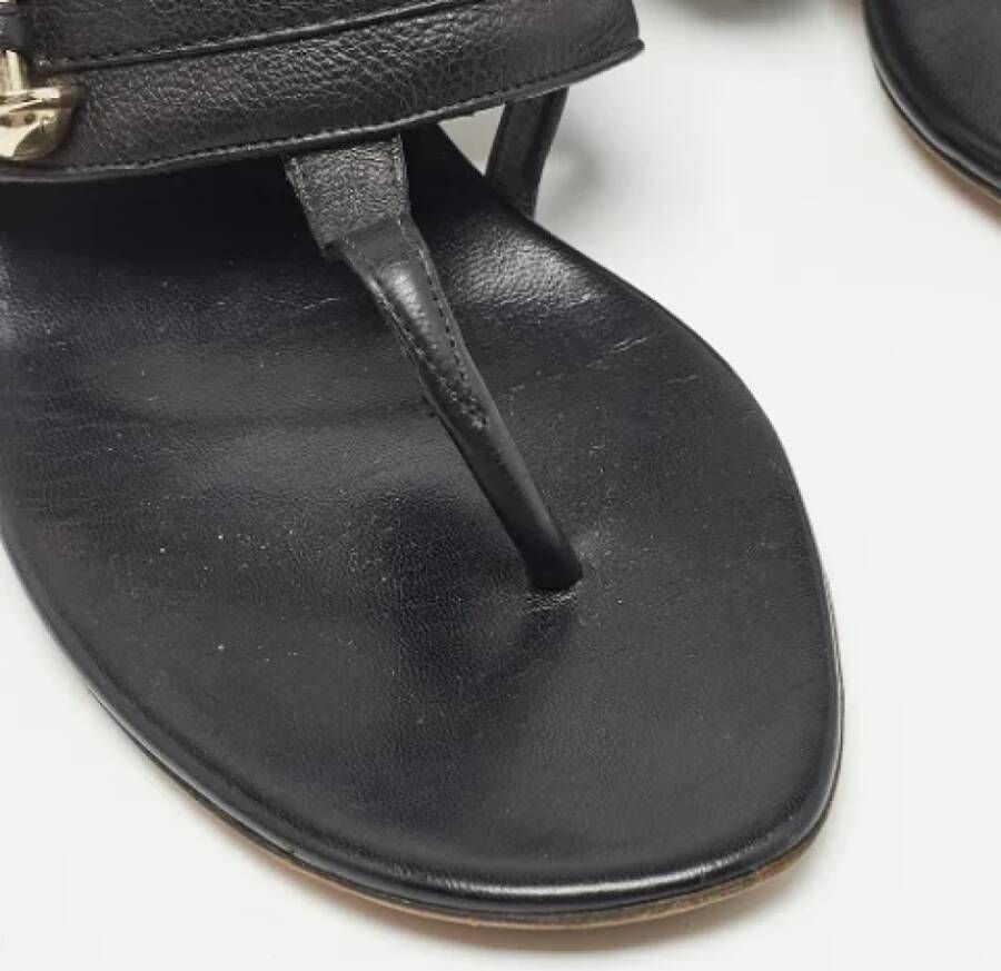 Gucci Vintage Pre-owned Leather sandals Black Dames