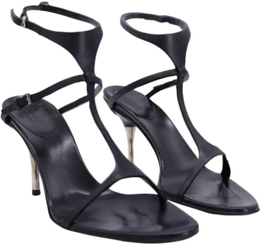 Gucci Vintage Pre-owned Leather sandals Black Dames