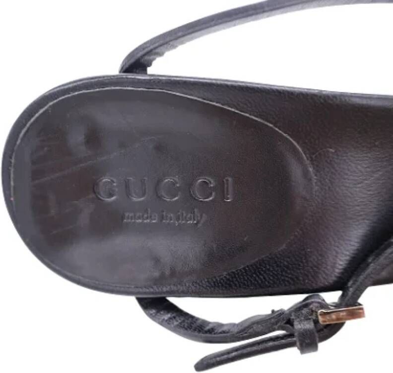 Gucci Vintage Pre-owned Leather sandals Black Dames