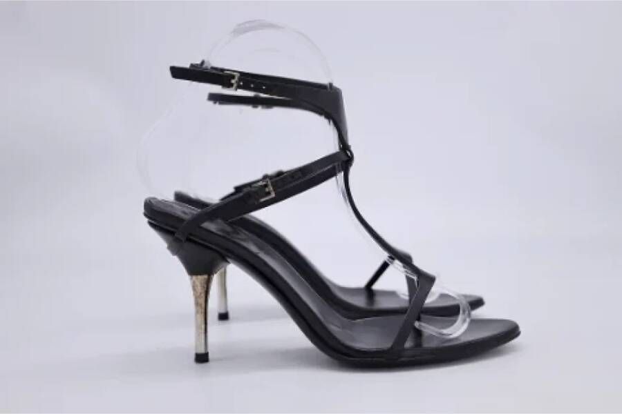 Gucci Vintage Pre-owned Leather sandals Black Dames