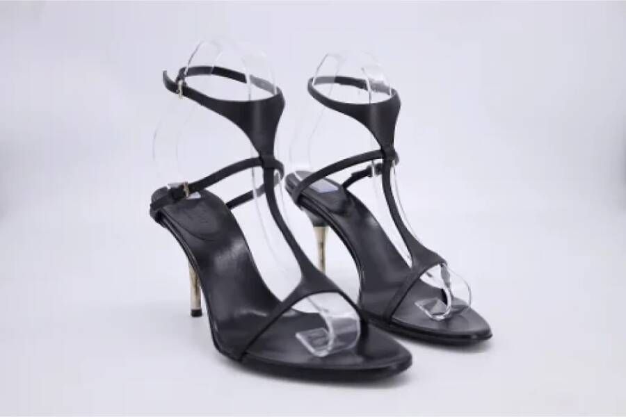 Gucci Vintage Pre-owned Leather sandals Black Dames