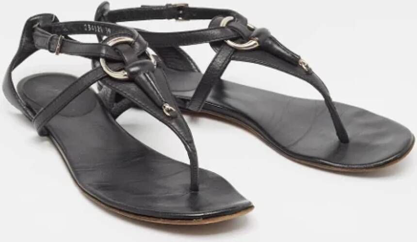 Gucci Vintage Pre-owned Leather sandals Black Dames