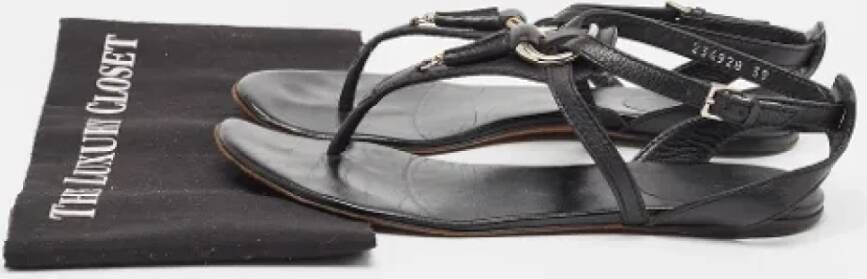 Gucci Vintage Pre-owned Leather sandals Black Dames