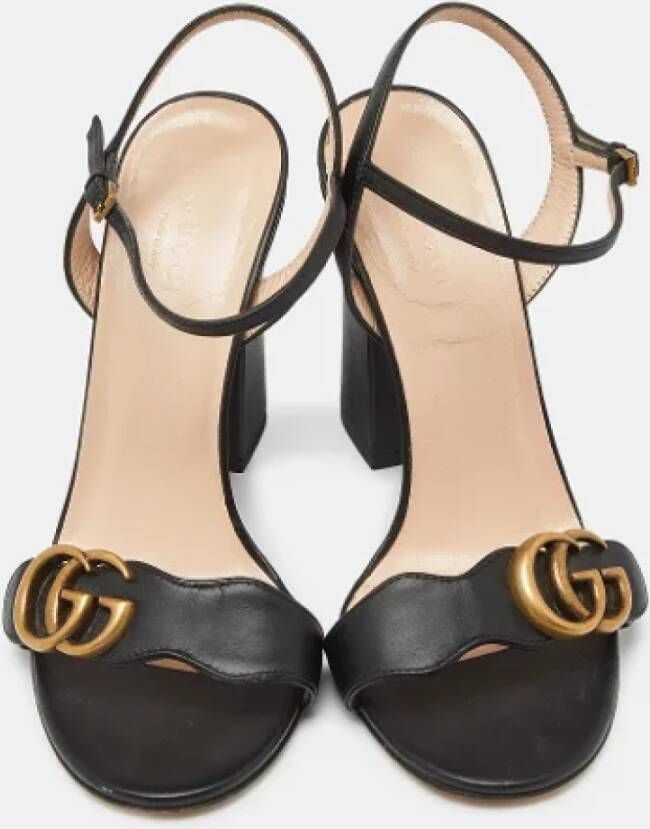 Gucci Vintage Pre-owned Leather sandals Black Dames