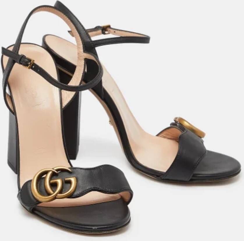 Gucci Vintage Pre-owned Leather sandals Black Dames