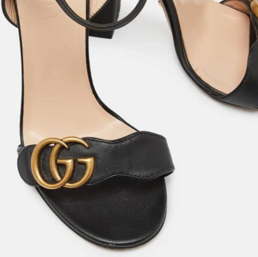 Gucci Vintage Pre-owned Leather sandals Black Dames