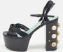 Gucci Vintage Pre-owned Leather sandals Black Dames - Thumbnail 2