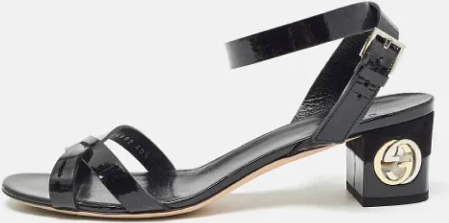 Gucci Vintage Pre-owned Leather sandals Black Dames