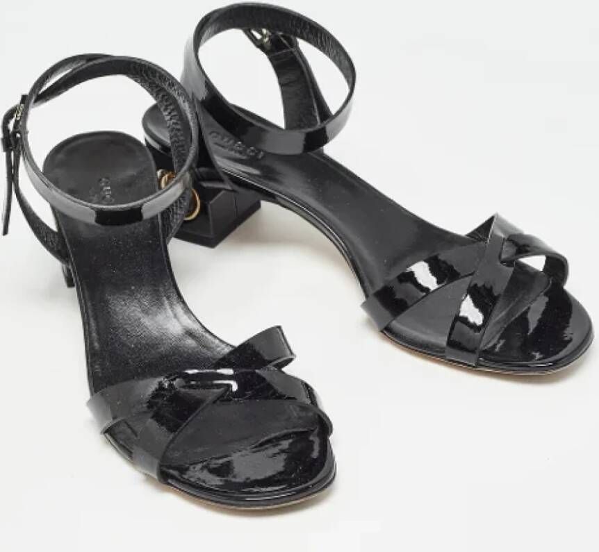 Gucci Vintage Pre-owned Leather sandals Black Dames