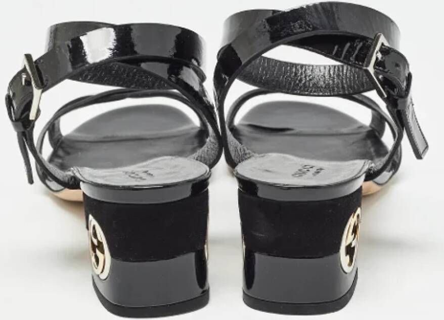 Gucci Vintage Pre-owned Leather sandals Black Dames