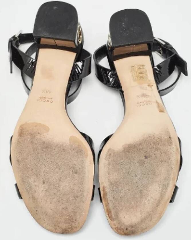 Gucci Vintage Pre-owned Leather sandals Black Dames