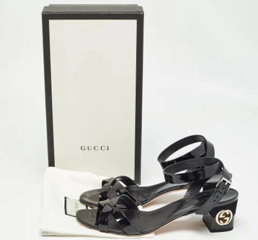 Gucci Vintage Pre-owned Leather sandals Black Dames