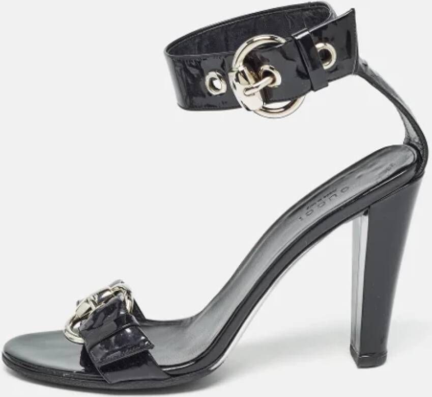 Gucci Vintage Pre-owned Leather sandals Black Dames