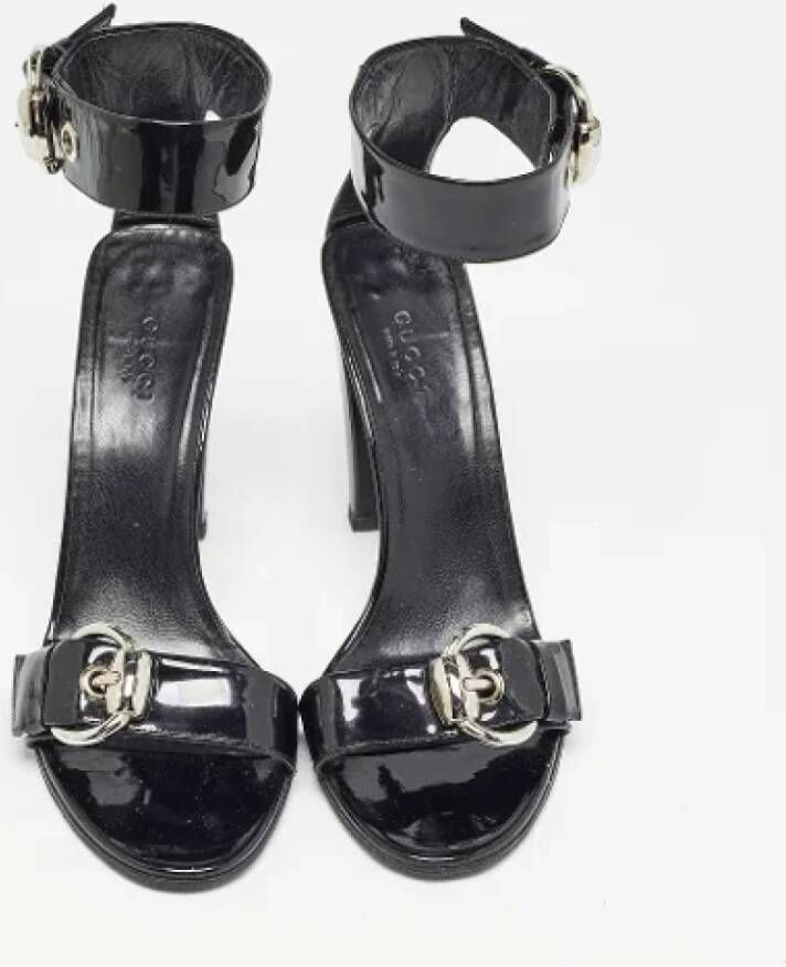 Gucci Vintage Pre-owned Leather sandals Black Dames