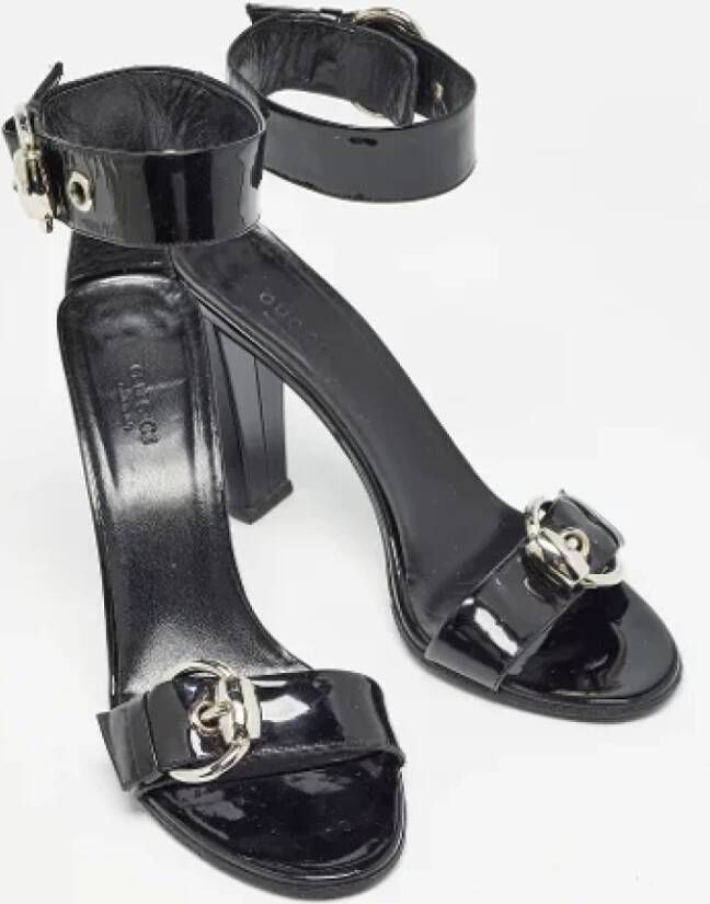 Gucci Vintage Pre-owned Leather sandals Black Dames