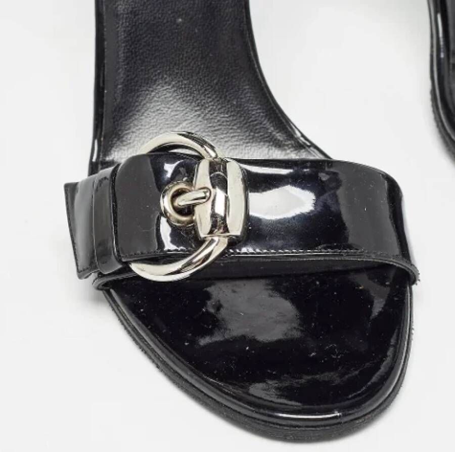 Gucci Vintage Pre-owned Leather sandals Black Dames