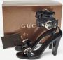 Gucci Vintage Pre-owned Leather sandals Black Dames - Thumbnail 9