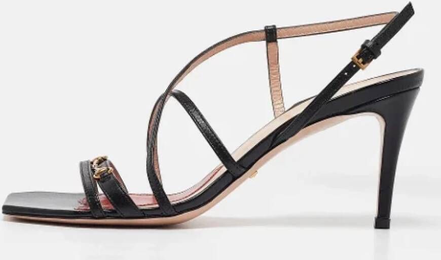 Gucci Vintage Pre-owned Leather sandals Black Dames