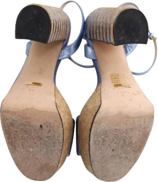 Gucci Vintage Pre-owned Leather sandals Blue Dames