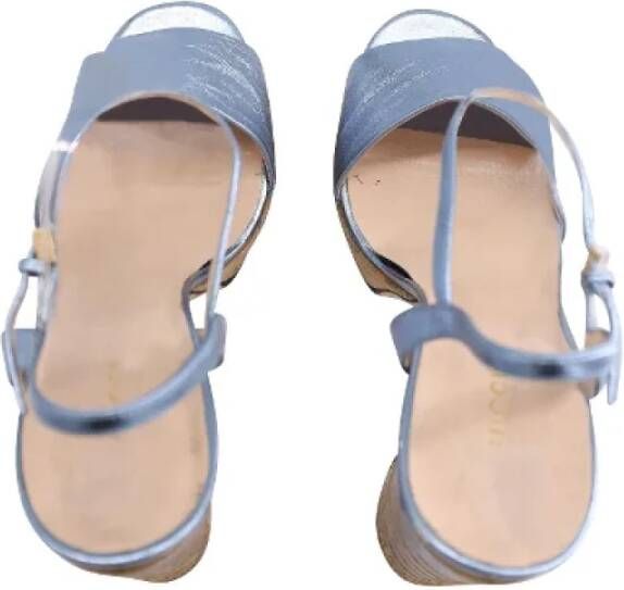 Gucci Vintage Pre-owned Leather sandals Blue Dames