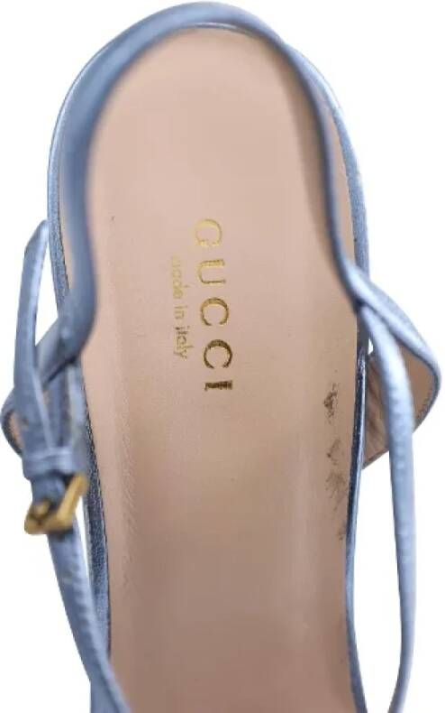 Gucci Vintage Pre-owned Leather sandals Blue Dames