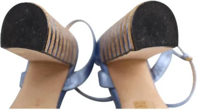 Gucci Vintage Pre-owned Leather sandals Blue Dames