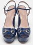 Gucci Vintage Pre-owned Leather sandals Blue Dames - Thumbnail 3