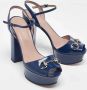 Gucci Vintage Pre-owned Leather sandals Blue Dames - Thumbnail 4