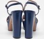 Gucci Vintage Pre-owned Leather sandals Blue Dames - Thumbnail 5