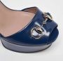 Gucci Vintage Pre-owned Leather sandals Blue Dames - Thumbnail 7