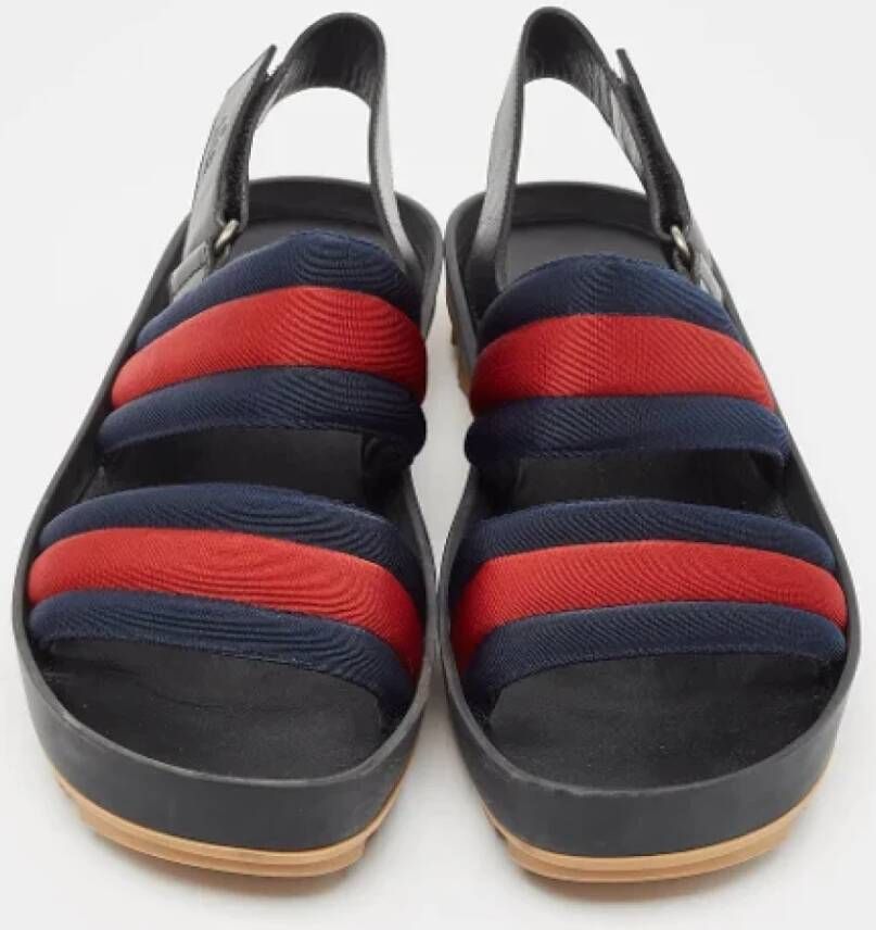 Gucci Vintage Pre-owned Leather sandals Blue Heren