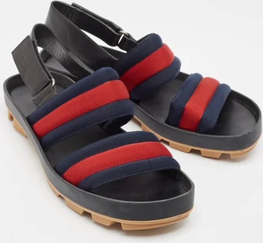 Gucci Vintage Pre-owned Leather sandals Blue Heren