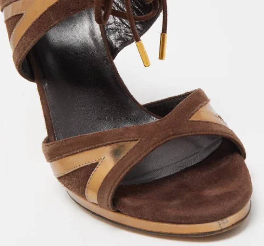 Gucci Vintage Pre-owned Leather sandals Brown Dames