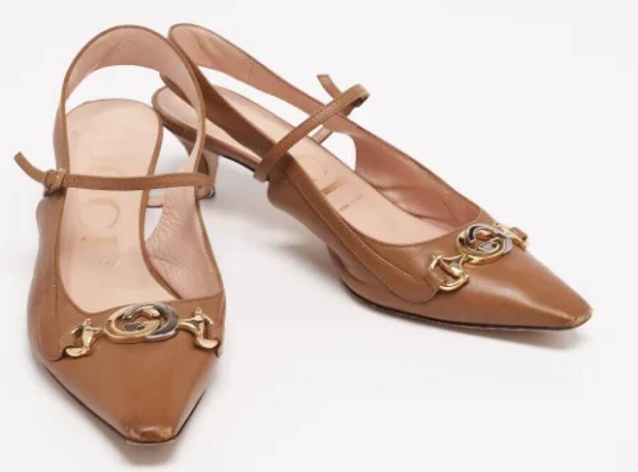 Gucci Vintage Pre-owned Leather sandals Brown Dames