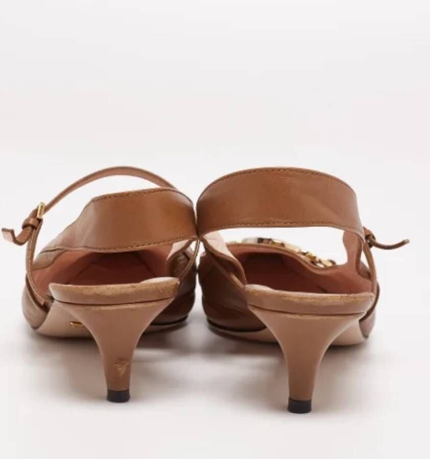 Gucci Vintage Pre-owned Leather sandals Brown Dames