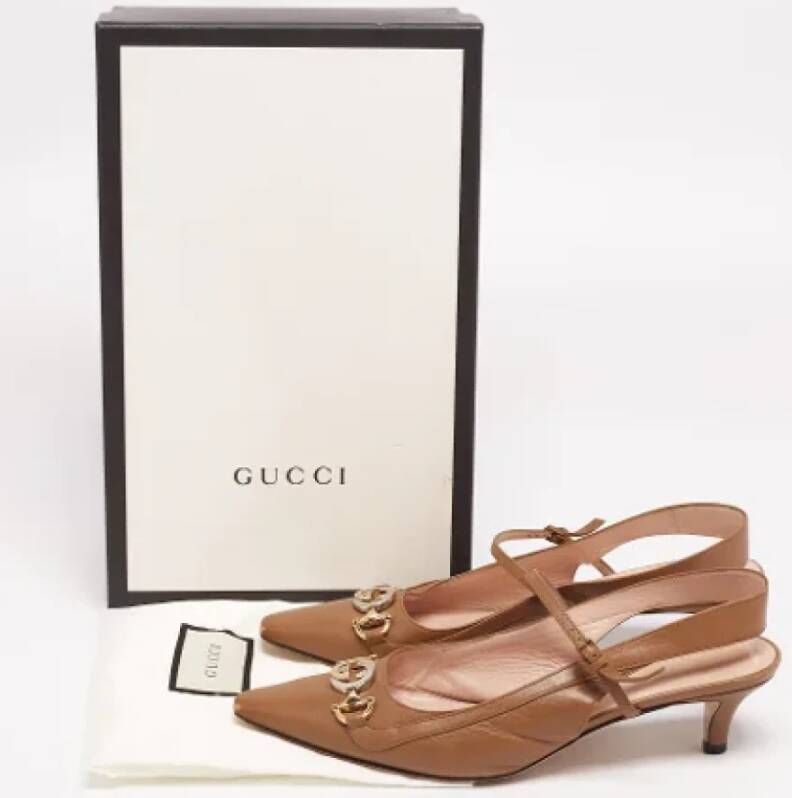 Gucci Vintage Pre-owned Leather sandals Brown Dames