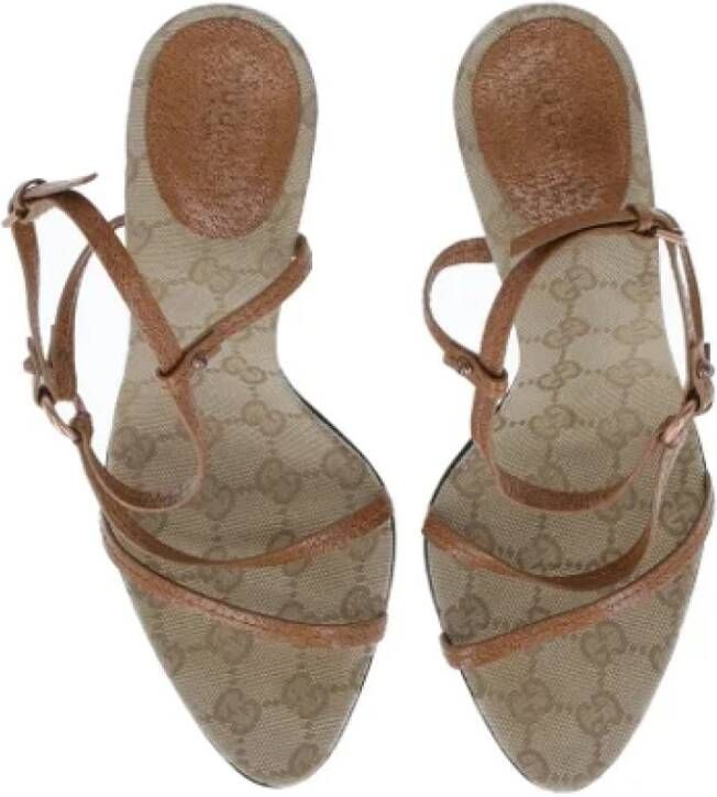 Gucci Vintage Pre-owned Leather sandals Brown Dames