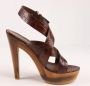 Gucci Vintage Pre-owned Leather sandals Brown Dames - Thumbnail 2