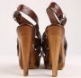 Gucci Vintage Pre-owned Leather sandals Brown Dames - Thumbnail 8