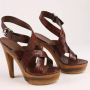 Gucci Vintage Pre-owned Leather sandals Brown Dames - Thumbnail 9